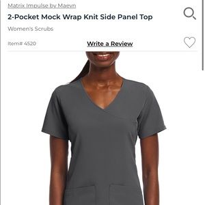Gray Scrub Top